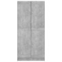 Armario de madera contrachapada gris hormigón 82,5x51,5x180 cm en Armarios roperos | Comprar online en Foru.es