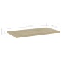 Estante estantería 4 uds contrachapada roble Sonoma 40x20x1,5cm en Estanterías | Comprar online en Foru.es