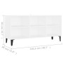 Mueble de TV con patas de metal blanco 103,5x30x50 cm en Muebles TV | Comprar online en Foru.es