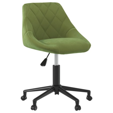 Silla de comedor giratoria de terciopelo verde claro en Sillas de comedor | Comprar online en Foru.es