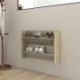 Zapatero de pared madera contrachapada roble Sonoma 80x18x60 cm en Zapateros y organizadores de calzado | Comprar online en Foru