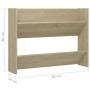 Zapatero de pared madera contrachapada roble Sonoma 80x18x60 cm en Zapateros y organizadores de calzado | Comprar online en Foru