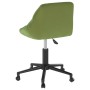 Silla de comedor giratoria de terciopelo verde claro en Sillas de comedor | Comprar online en Foru.es