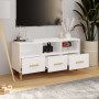 Mueble para TV madera contrachapada blanco 102x36x50 cm en Muebles TV | Comprar online en Foru.es