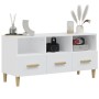 Mueble para TV madera contrachapada blanco 102x36x50 cm en Muebles TV | Comprar online en Foru.es