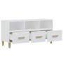 Mueble para TV madera contrachapada blanco 102x36x50 cm en Muebles TV | Comprar online en Foru.es