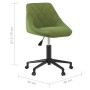 Silla de comedor giratoria de terciopelo verde claro en Sillas de comedor | Comprar online en Foru.es