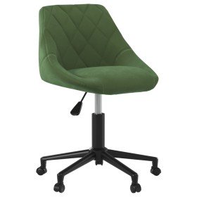 Silla de comedor giratoria de terciopelo verde oscuro en Sillas de comedor | Comprar online en Foru.es