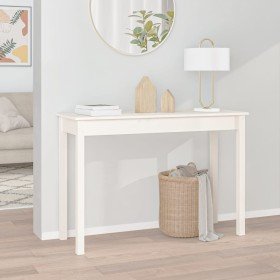 Mesa consola de madera maciza de pino blanco 110x40x75 cm en Mesas auxiliares | Comprar online en Foru.es