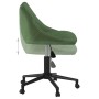 Silla de comedor giratoria de terciopelo verde oscuro en Sillas de comedor | Comprar online en Foru.es