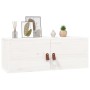 Armarios de pared 2 uds madera maciza pino blanco 80x30x30 cm en Estanterías | Comprar online en Foru.es