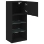 Mueble para TV con luces LED negro 40,5x30x90 cm en Muebles TV | Comprar online en Foru.es