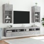 Muebles de TV con luces LED 2 uds gris hormigón 40,5x30x90 cm en Muebles TV | Comprar online en Foru.es