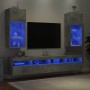 Muebles de TV con luces LED 2 uds gris hormigón 40,5x30x90 cm en Muebles TV | Comprar online en Foru.es