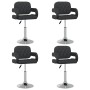 Sillas de comedor giratorias 4 unidades cuero sintético negro en Sillas de comedor | Comprar online en Foru.es