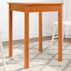 Mesa de comedor madera maciza de pino marrón cera 55x55x75 cm en Mesas de comedor | Comprar online en Foru.es