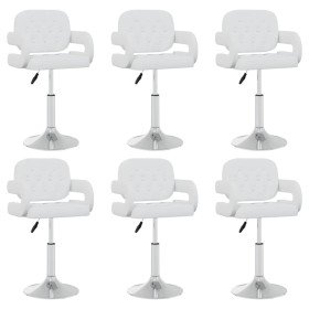 Sillas de comedor giratorias 6 uds cuero sintético blanco en Sillas de comedor | Comprar online en Foru.es
