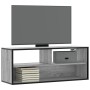 Mueble de TV madera y metal roble ahumado 100x31x39,5 cm en Muebles TV | Comprar online en Foru.es