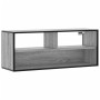 Mueble de TV madera y metal roble ahumado 100x31x39,5 cm en Muebles TV | Comprar online en Foru.es