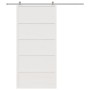Puerta de granero madera maciza pino blanca 100x208 cm en Puertas | Comprar online en Foru.es