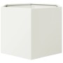 Jardinera hexagonal acero blanco 69x60x45 cm en Macetas y jardineras | Comprar online en Foru.es