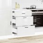 Armario bajo de cocina "Porto" de madera de ingeniería blanco brillante en Armarios de cocina | Comprar online en Foru.es