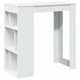 Mesa bar con estantes madera ingeniería blanca 102x50x103,5 cm en Mesas de comedor | Comprar online en Foru.es