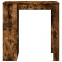 Mesa alta bar con estantes roble ahumado 102x50x103,5 cm en Mesas de comedor | Comprar online en Foru.es