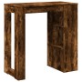 Mesa alta bar con estantes roble ahumado 102x50x103,5 cm en Mesas de comedor | Comprar online en Foru.es
