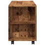 Mueble TV con ruedas madera ingeniería envejecida 102x34,5x43cm en Muebles TV | Comprar online en Foru.es