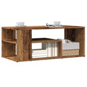 Mesa de centro de madera contrachapada envejecida 100x50x40 cm en Mesas de centro | Comprar online en Foru.es