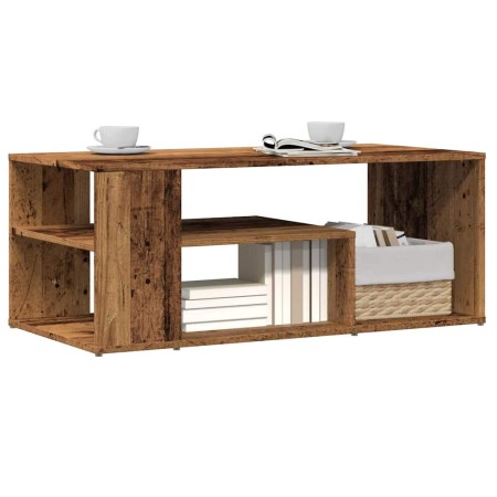 Mesa de centro de madera contrachapada envejecida 100x50x40 cm en Mesas de centro | Comprar online en Foru.es