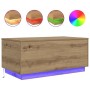 Mesa de centro con luces LED roble artisan 90x50x40 cm en Mesas de centro | Comprar online en Foru.es