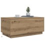 Mesa de centro con luces LED roble artisan 90x50x40 cm en Mesas de centro | Comprar online en Foru.es