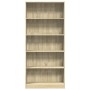 Librería roble Sonoma 80x24x176 cm madera de ingeniería en Librerías y estanterías | Comprar online en Foru.es
