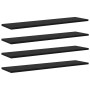 Tablero de Estantería 4 pcs Negro 80 x 20 x 1,5 cm en Estanterías | Comprar online en Foru.es