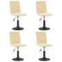 Sillas de comedor giratorias 4 unidades terciopelo crema en Sillas de comedor | Comprar online en Foru.es