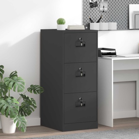 Mueble archivador con cajón Geométrico Negro 44 x 50 x 106.5 cm en Armarios y almacenamiento | Comprar online en Foru.es