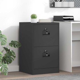 Mueble archivador con cajón Geométrico Negro 44 x 50 x 106.5 cm en Armarios y almacenamiento | Comprar online en Foru.es