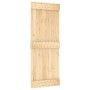 Puerta corredera con herrajes madera maciza de pino 80x210 cm de vidaXL, Puertas - Ref: Foro24-3203027, Precio: 172,03 €, Des...