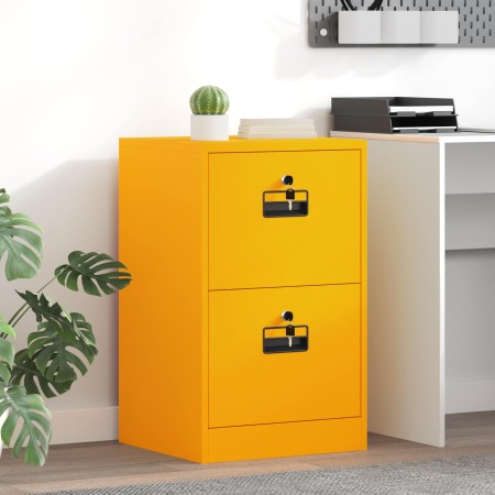 Mueble archivador con cajón Amarillo Mostaza 44 x 50 x 106.5 cm en Armarios y almacenamiento | Comprar online en Foru.es