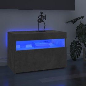 Muebles de TV con luces LED 2 uds gris hormigón 60x35x40 cm de vidaXL, Muebles TV - Ref: Foro24-804418, Precio: 73,30 €, Desc...