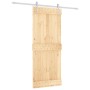 Puerta corredera con herrajes madera maciza de pino 85x210 cm de vidaXL, Puertas - Ref: Foro24-3203028, Precio: 170,49 €, Des...