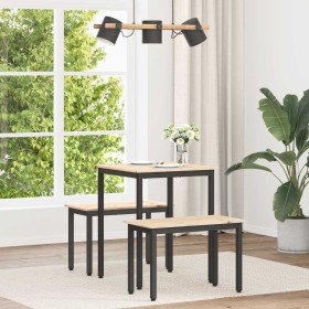 Mesa de Comedor Natural 60 x 60 x 75 cm Madera de pino macizo en Mesas de comedor | Comprar online en Foru.es