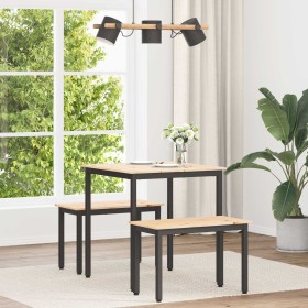 Mesa de Comedor Natural 70 x 70 x 75 cm Madera de pino macizo en Mesas de comedor | Comprar online en Foru.es