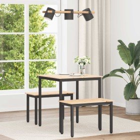 Mesa de Comedor Natural 70 x 70 x 75 cm Madera de pino macizo en Mesas de comedor | Comprar online en Foru.es