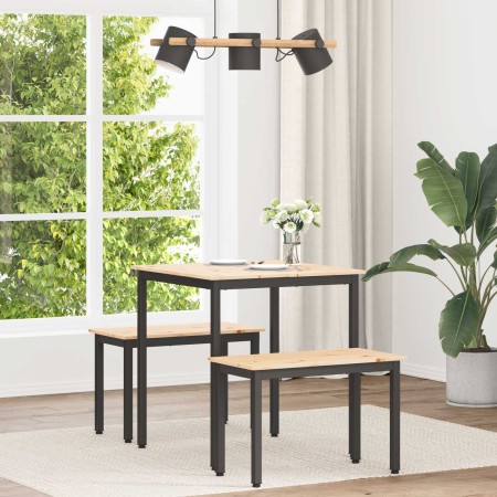 Mesa de Comedor Natural 70 x 70 x 75 cm Madera de pino macizo en Mesas de comedor | Comprar online en Foru.es