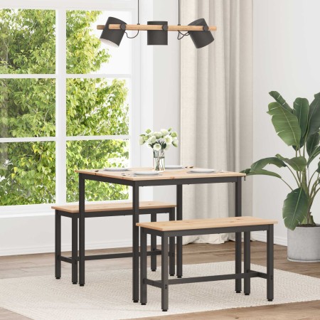 Mesa de Comedor Natural 80 x 80 x 75 cm Madera de pino macizo en Mesas de comedor | Comprar online en Foru.es