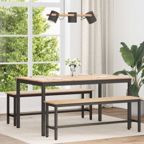 Mesa de Comedor Natural 150 x 90 x 75 cm Madera de pino macizo en Mesas de comedor | Comprar online en Foru.es