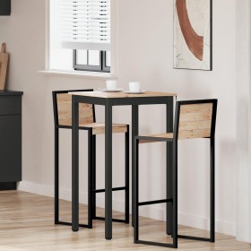 Mesa de Bar Natural 60 x 60 x 105 cm Madera de pino macizo en Mesas de comedor | Comprar online en Foru.es